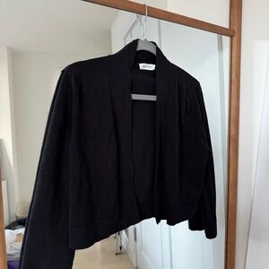 Calvin Klein Black Open-Front Knit Cardigan